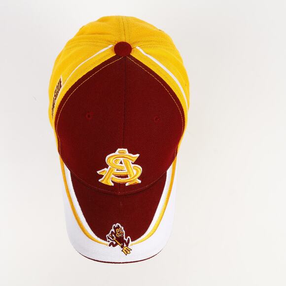 Arizona State ASU Sparky Sun Devil Wool Blend Embroidered H&L Hat Red Yellow TEI - Picture 4 of 10